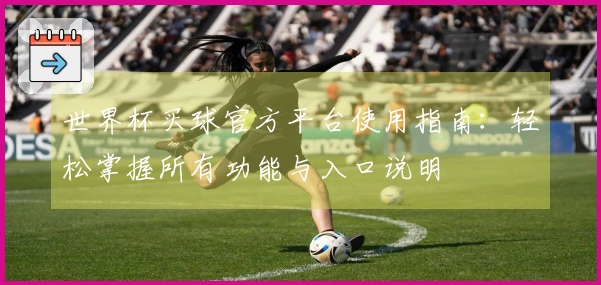 世界杯买球官方平台使用指南：轻松掌握所有功能与入口说明