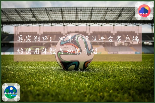 真实测评：世界杯投注平台客户端的使用体验与功能介绍